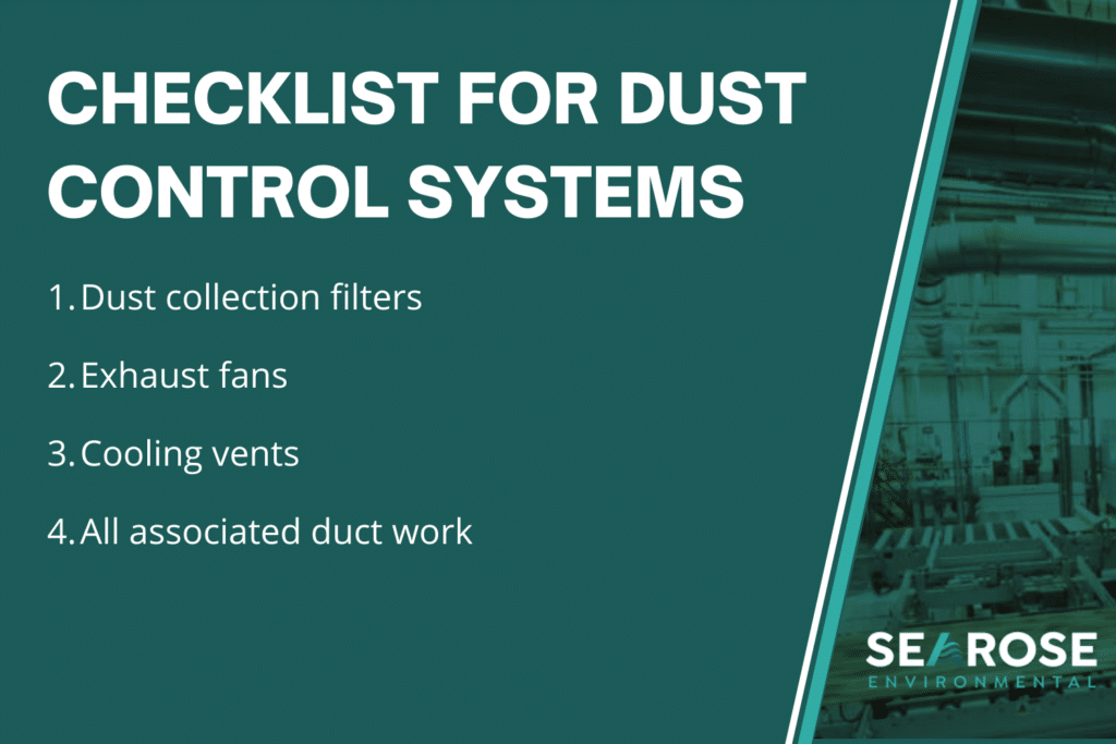 checklist for dust control systems in the workplace